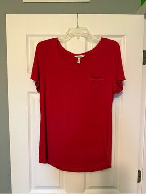 Soma Red Short Sleeve Pocket Tee
